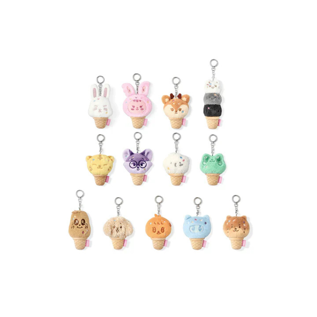 (PRE-ORDER) SEVENTEEN - ICE CREAM WITH MINITEEN CHARACTER POP UP OFFICIAL MD FACE KEYRING (13 VERSIONS)