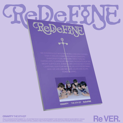 (PRE-ORDER) CRAVITY - 8TH MINI ALBUM [REDEFINE] (RE VER.) - LightUpK