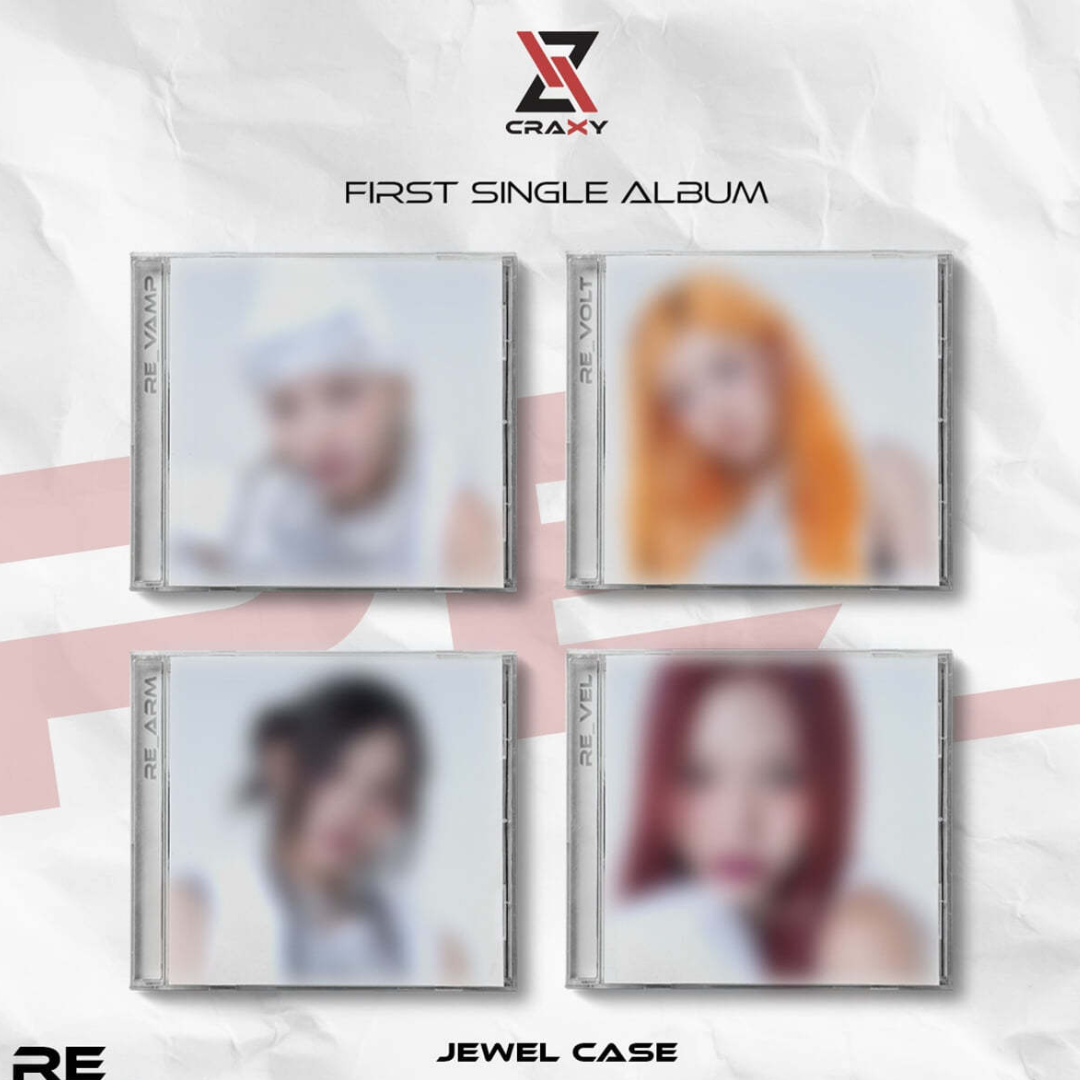 CRAXY - 1ST SINGLE ALBUM [RE_] JEWEL CASE VER. (4 VERSIONS) - LightUpK