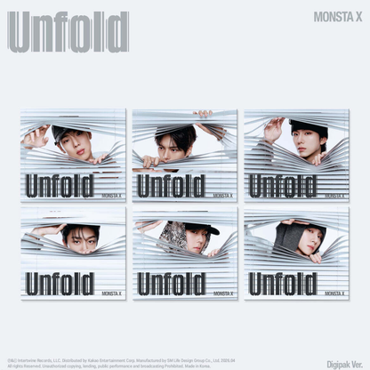 (PRE-ORDER) MONSTA X - AMERICAN STUDIO ALBUM [UNFOLD] (DIGIPACK VER.) (6 VERSIONS) RANDOM - LightUpK