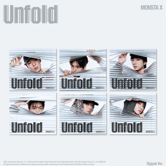 (PRE-ORDER) MONSTA X - AMERICAN STUDIO ALBUM [UNFOLD] (DIGIPACK VER.) (6 VERSIONS) RANDOM - LightUpK