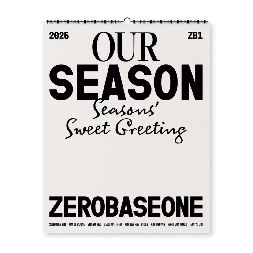ZEROBASEONE - 2025 SEASON'S GREETINGS [OUR SEASON] WALL CALENDAR - LightUpK