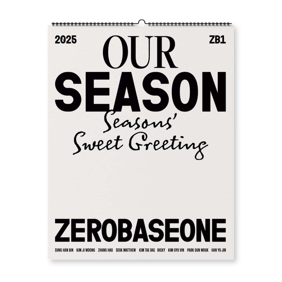 (PRE-ORDER) ZEROBASEONE - 2025 SEASON'S GREETINGS [OUR SEASON] WALL CALENDAR