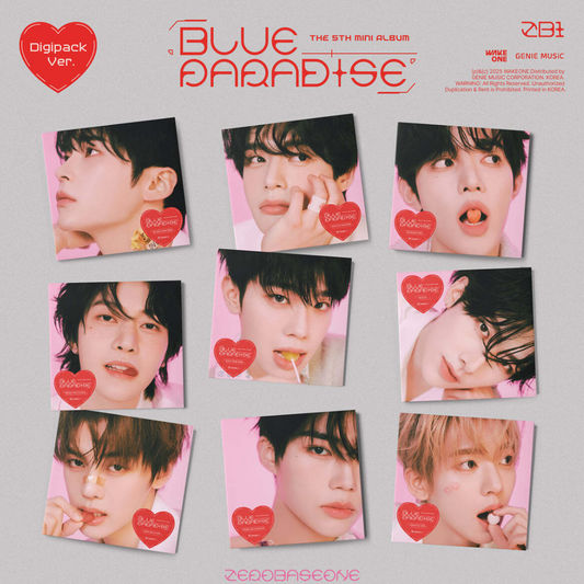 ZEROBASEONE - 5TH MINI ALBUM [BLUE PARADISE] DIGIPACK VER. (9 VERSIONS) - LightUpK