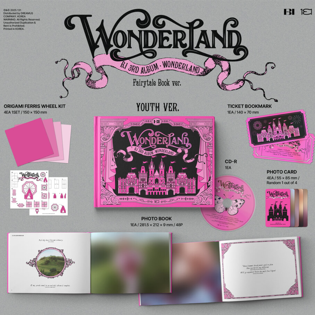 B.I - 3RD ALBUM [WONDERLAND] (FAIRY TALE VER.) (2 VERSIONS) - LightUpK