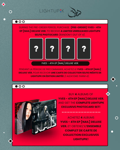 (PRE-ORDER) YVES - 4TH EP [NAIL] DELUXE VER. (2 VERSIONS) RANDOM - LightUpK