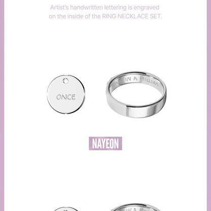 (PRE-ORDER) TWICE - TWICE <THIS IS FOR> WORLD TOUR IN INCHEON MD - RING NECKLACE SET (9 VERSIONS) - LightUpK