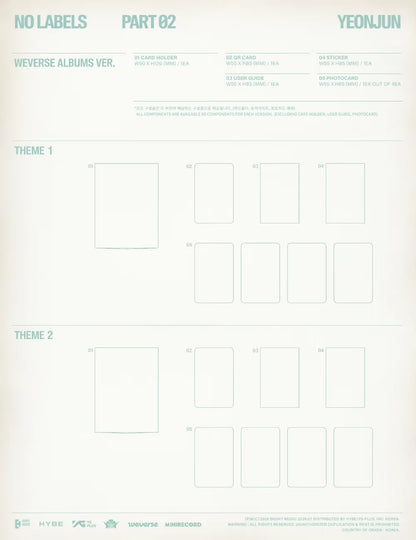 (PRE-ORDER) YEONJUN (TXT) - NO LABELS: PART 02 (WEVERSE ALBUMS VER.) (2 VERSIONS) RANDOM