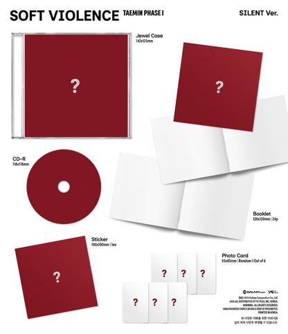 (PRE-ORDER) TAEMIN - [PHASE I : SOFT VIOLENCE] JEWEL VER. (2 VERSIONS) RANDOM