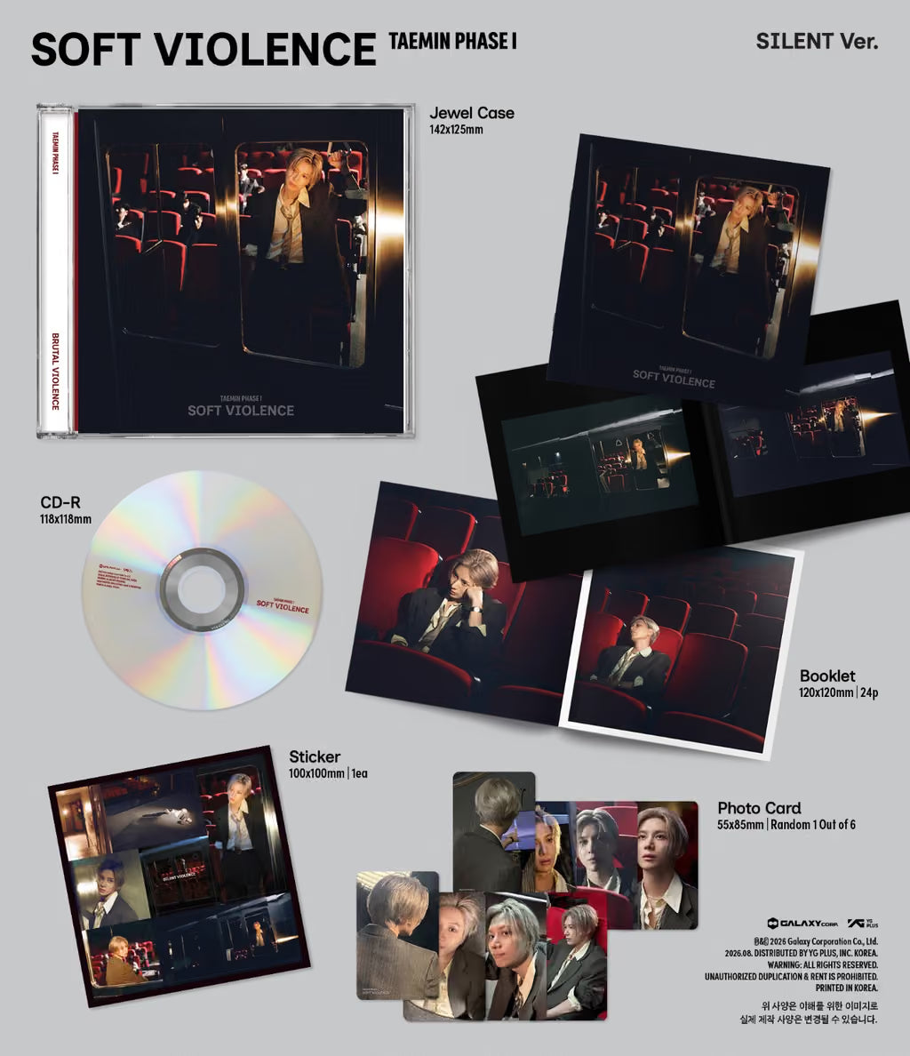 (PRE-ORDER) TAEMIN - [PHASE I : SOFT VIOLENCE] JEWEL VER. (2 VERSIONS) RANDOM