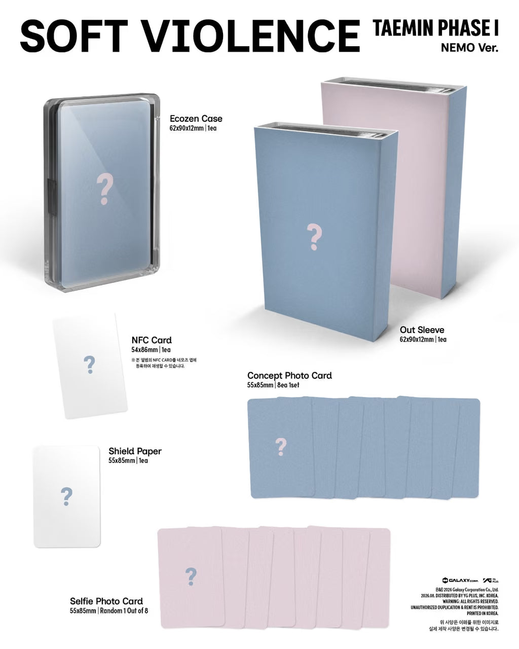 (PRE-ORDER) TAEMIN - [PHASE I : SOFT VIOLENCE] NEMO VER.