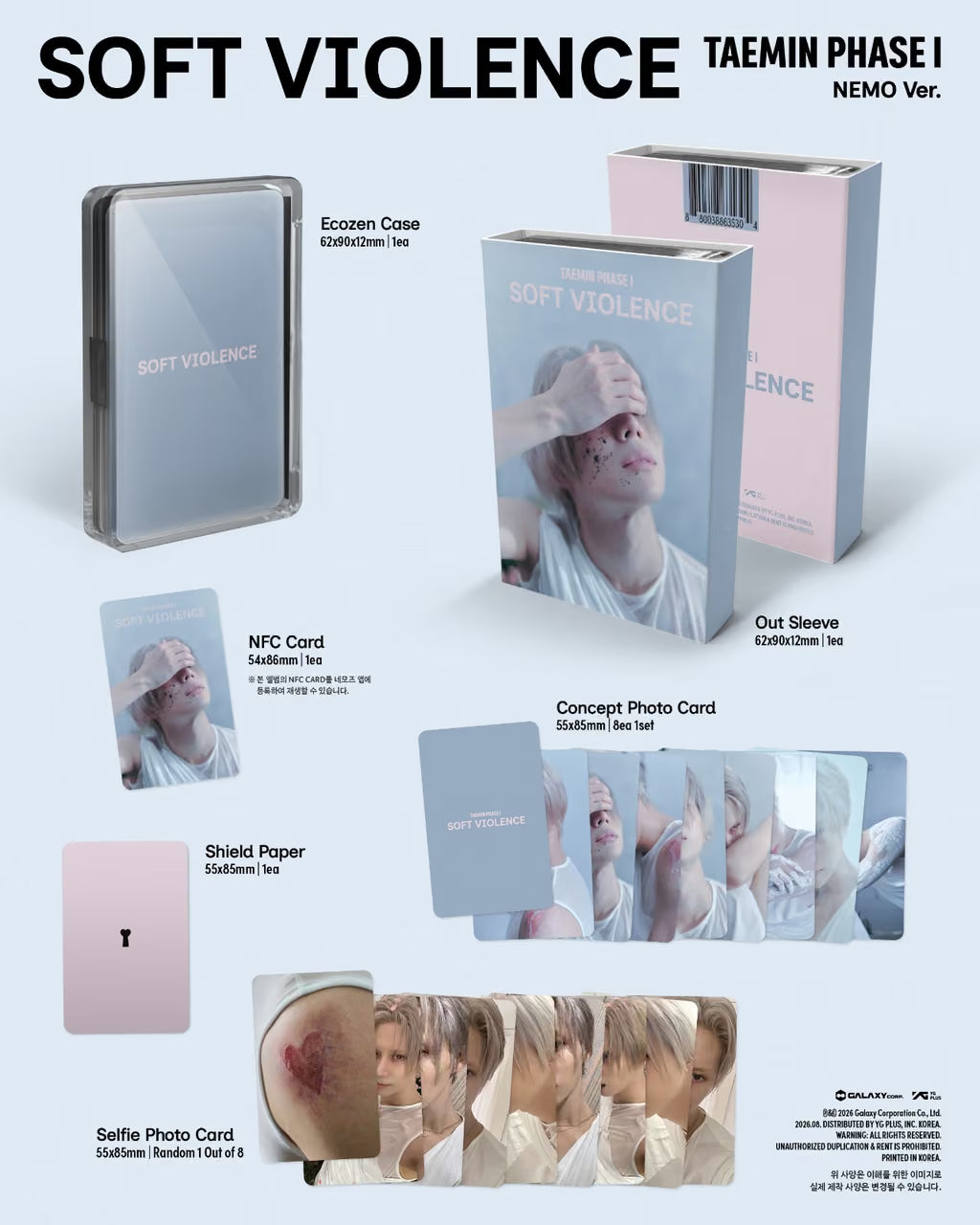 (PRE-ORDER) TAEMIN - [PHASE I : SOFT VIOLENCE] NEMO VER.