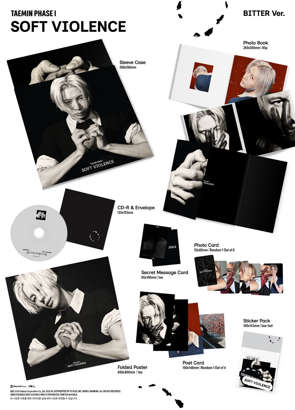 (PRE-ORDER) TAEMIN - [PHASE I : SOFT VIOLENCE] PHOTO BOOK VER. (2 VERSIONS) RANDOM