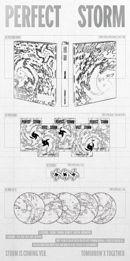 (PRE-ORDER) TOMORROW X TOGETHER (TXT) - 9TH MINI ALBUM [PERFECT STORM] (STORM IS COMING VER.) (5 VERSIONS) RANDOM