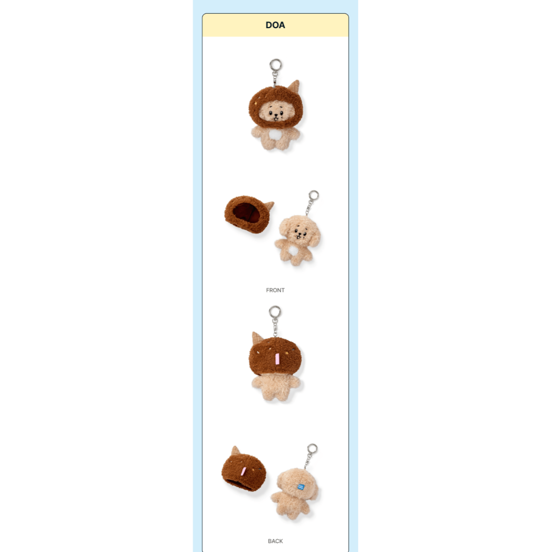 (PRE-ORDER) SEVENTEEN - ICE CREAM WITH MINITEEN CHARACTER POP UP OFFICIAL MD PLUSH KEYRING (13 VERSIONS)