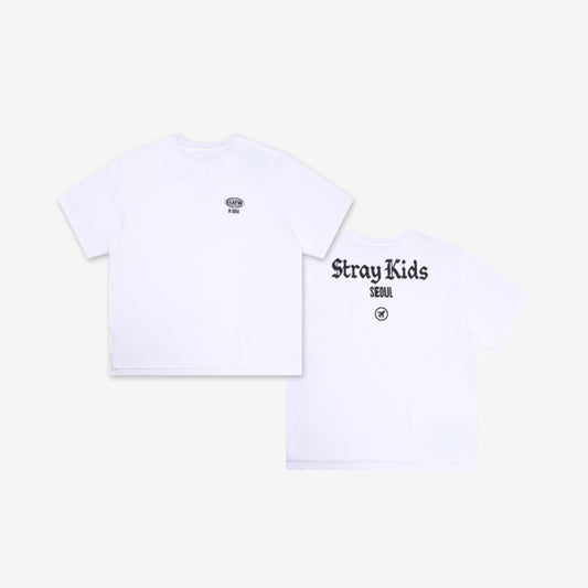 (PRE-ORDER) STRAY KIDS - T-SHIRT SEOUL Ver. - SKZOO EVERYWHERE ALL AROUND THE WORLD - LightUpK
