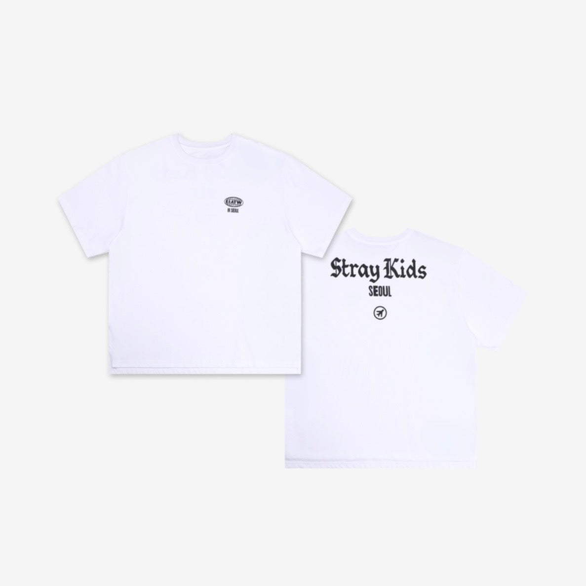 (PRE-ORDER) STRAY KIDS - T-SHIRT SEOUL Ver. - SKZOO EVERYWHERE ALL AROUND THE WORLD - LightUpK