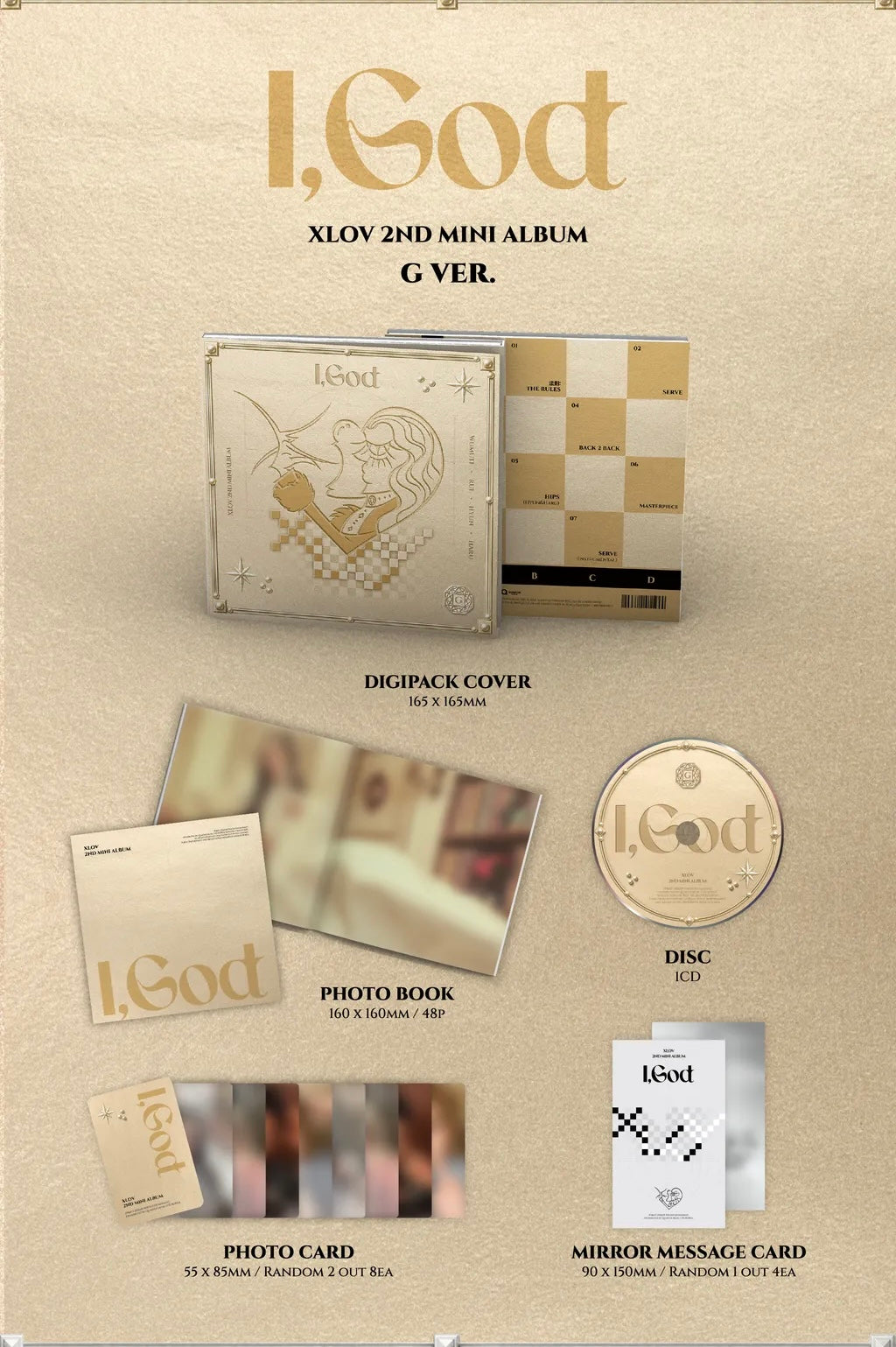 XLOV - 2ND MINI ALBUM [I,GOD] (4 VERSIONS)