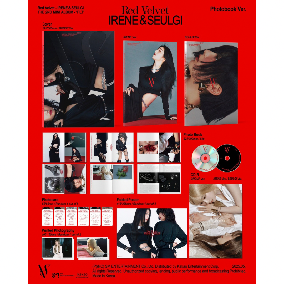 RED VELVET - IRENE & SEULGI - 2ND MINI ALBUM [TILT] (PHOTO BOOK VER.) (3 VERSIONS) - LightUpK