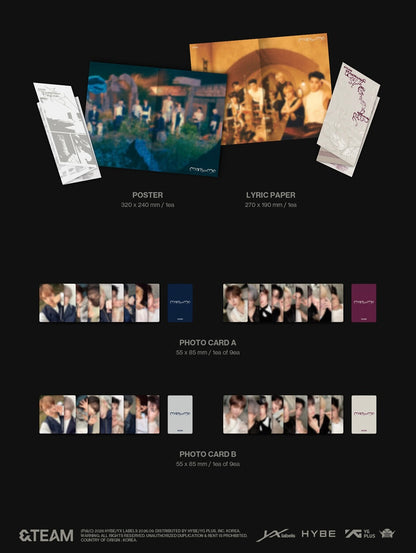 (PRE-ORDER) &TEAM - KR 2ND MINI ALBUM [MARK ON ME] (2 VERSIONS) RANDOM