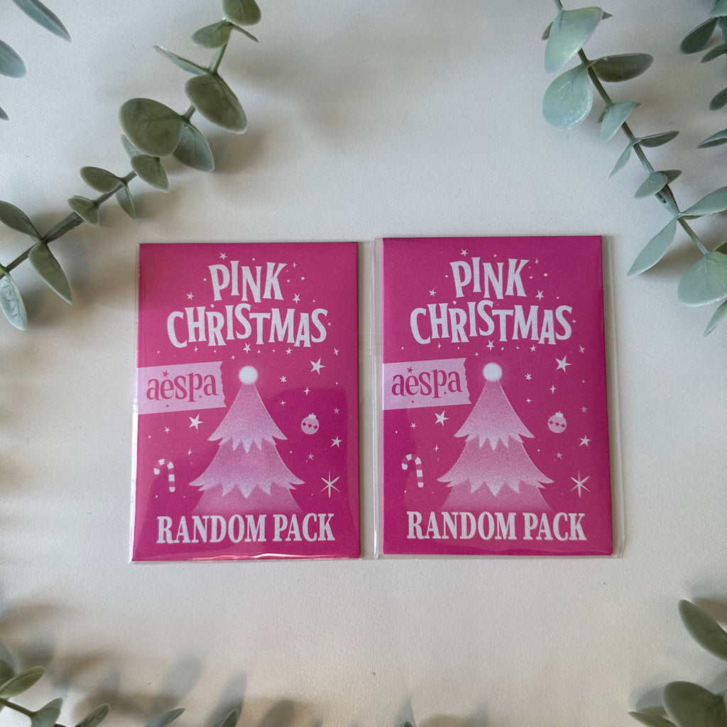 (2 PACK) AESPA - PINK CHRISTMAS RANDOM PACK SM TRADING CARDS
