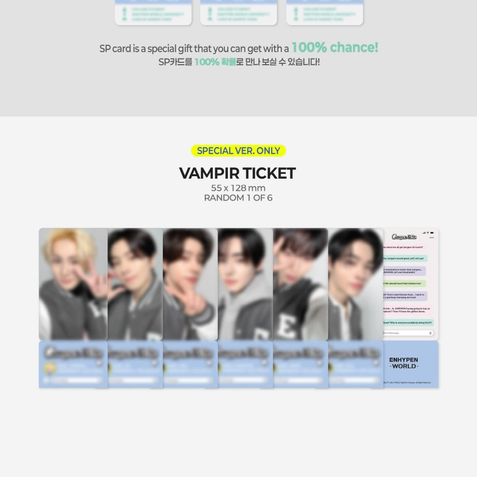 (PRE-ORDER) ENHYPEN - WORLD COUPON CARD COLLECTION (CAMPUS LIFE SPECIAL VER.) - LightUpK