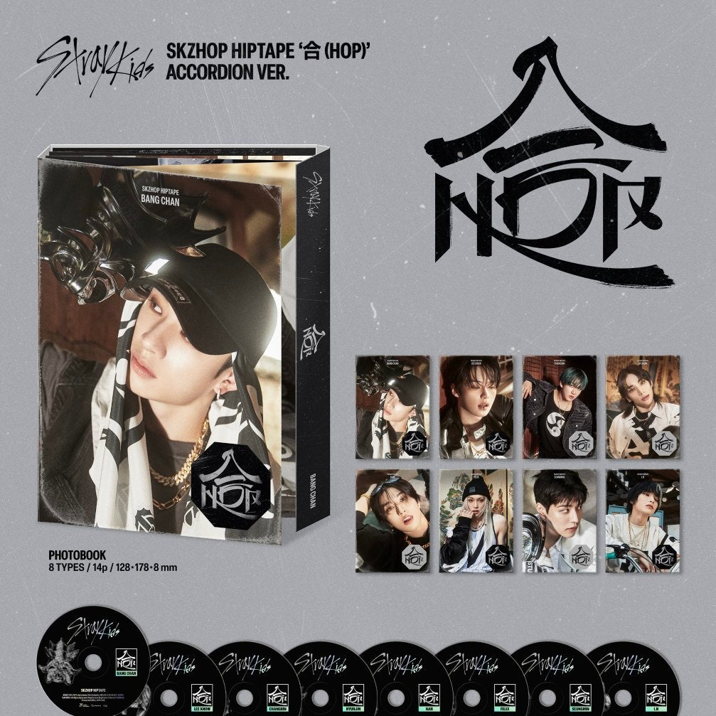 (PRE-ORDER) STRAY KIDS - SKZHOP HIPTAPE [合 (HOP)] (ACCORDION VER.) (8 VERSIONS) RANDOM