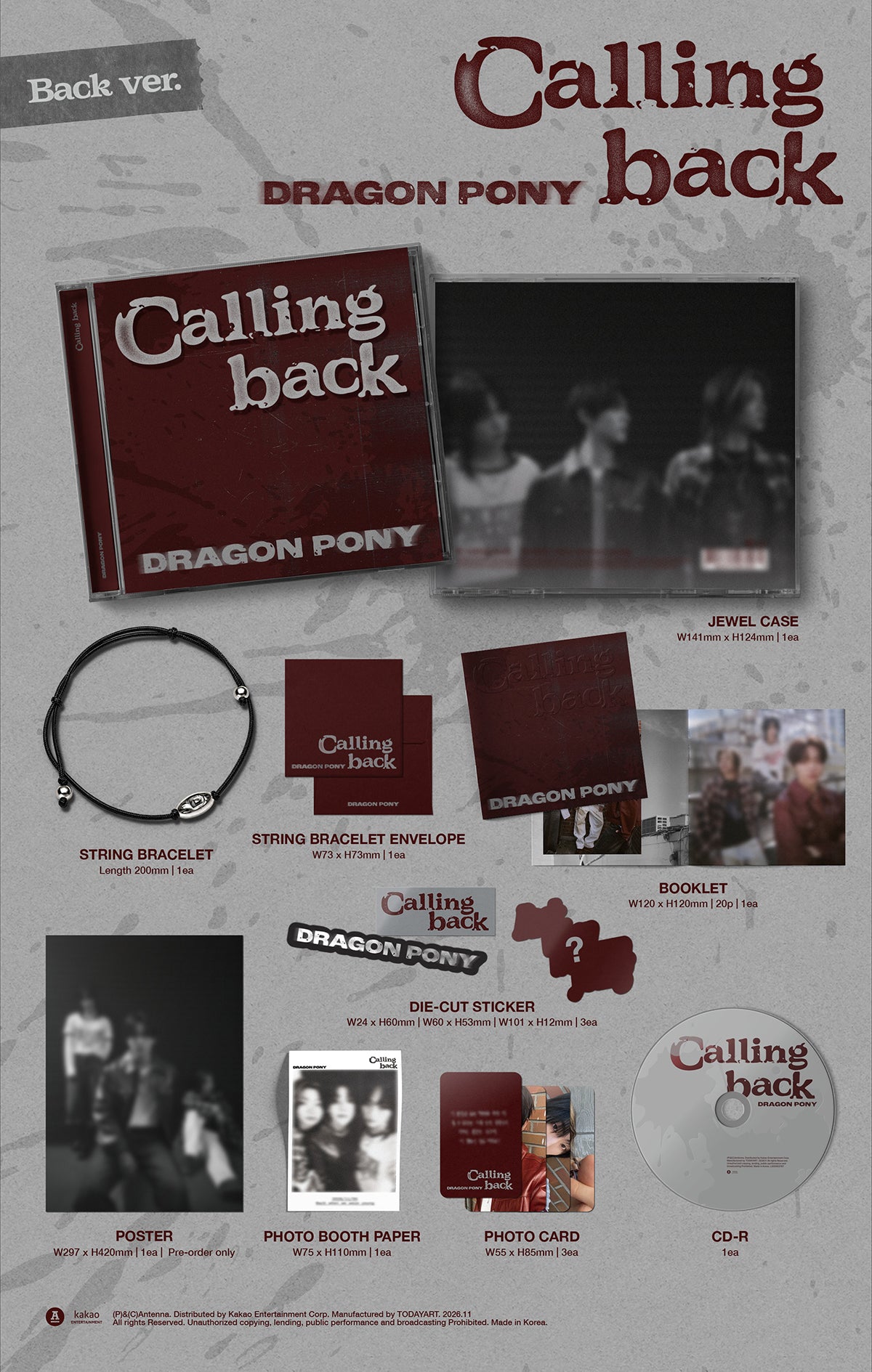 (PRE-ORDER) DRAGON PONY - SINGLE [CALLING BACK] (2 VERSIONS)