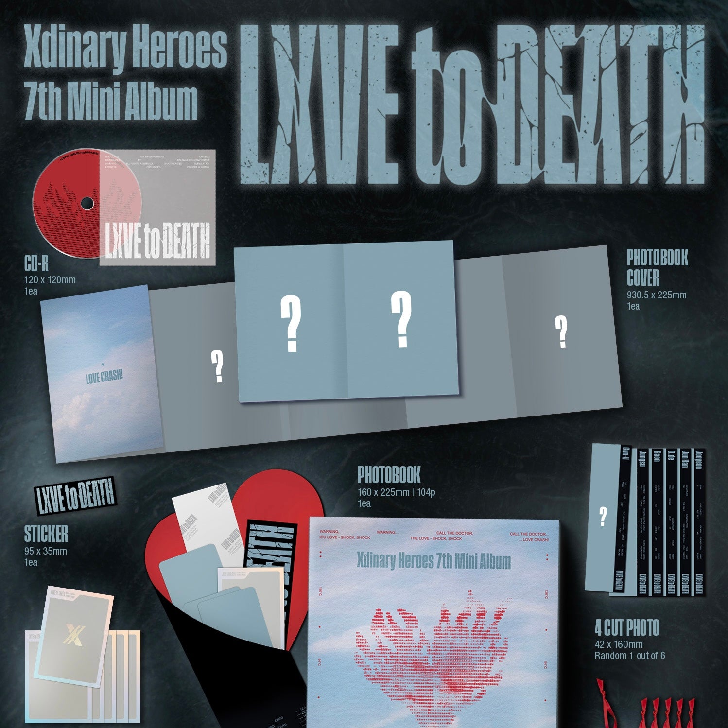 XDINARY HEROES - 7TH MINI ALBUM [LXVE TO DEATH] PHOTOBOOK VER. (2 VERS