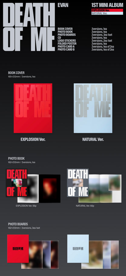 (PRE-ORDER) [hello82] [hello82 EXCLUSIVE] EVAN - DEATH OF ME (2 VERSIONS)