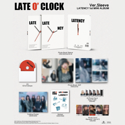 (PRE-ORDER) LATENCY - 1ST MINI ALBUM [LATE O' CLOCK] (SLEEVE VER.) - LightUpK