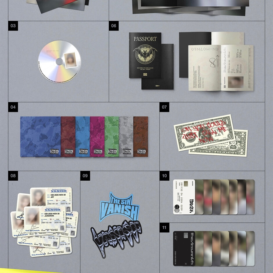 (PRÉCOMMANDE) ENHYPEN - 7E MINI-ALBUM [THE SIN : VANISH] (FUGITIVES VER.) (7 VERSIONS) ALÉATOIRE