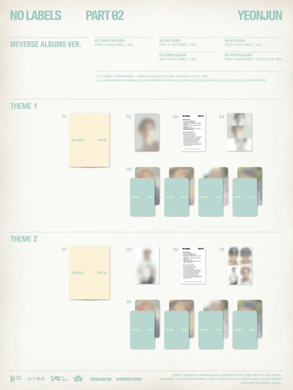 YEONJUN (TXT) - NO LABELS: PART 02 (WEVERSE ALBUMS VER.) (2 VERSIONS) RANDOM