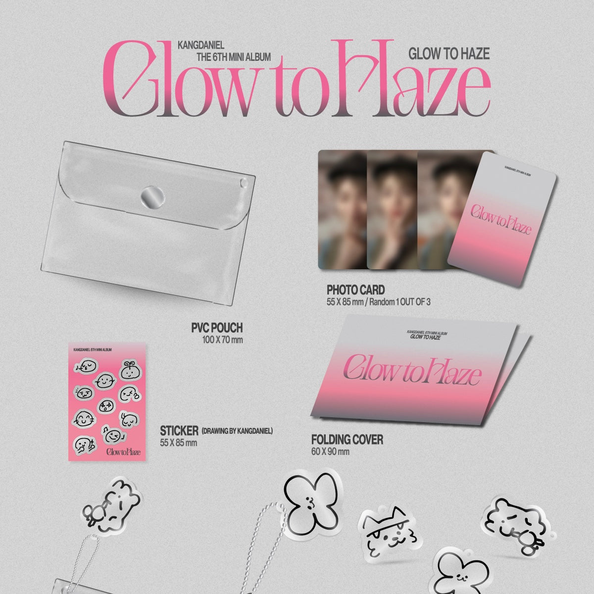 KANG DANIEL - 6TH MINI ALBUM [GLOW TO HAZE] (PVC POUCH VER.) - LightUpK