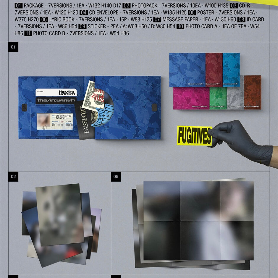 (PRE-ORDER) ENHYPEN - 7TH MINI ALBUM [THE SIN : VANISH] (FUGITIVES VER.) (7 VERSIONS) RANDOM - LightUpK