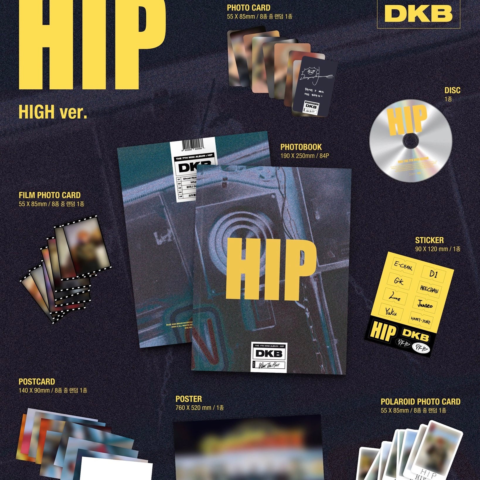 DKB - 7TH MINI ALBUM [HIP] (2 VERSIONS) - LightUpK