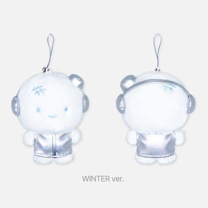 (PRE-ORDER) AESPA - 2025-26 AESPA LIVE TOUR [SYNK : AEXIS LINE] : FANLIGHT DOLL KEY RING (SILVER VER.) (4 VERSIONS) - LightUpK