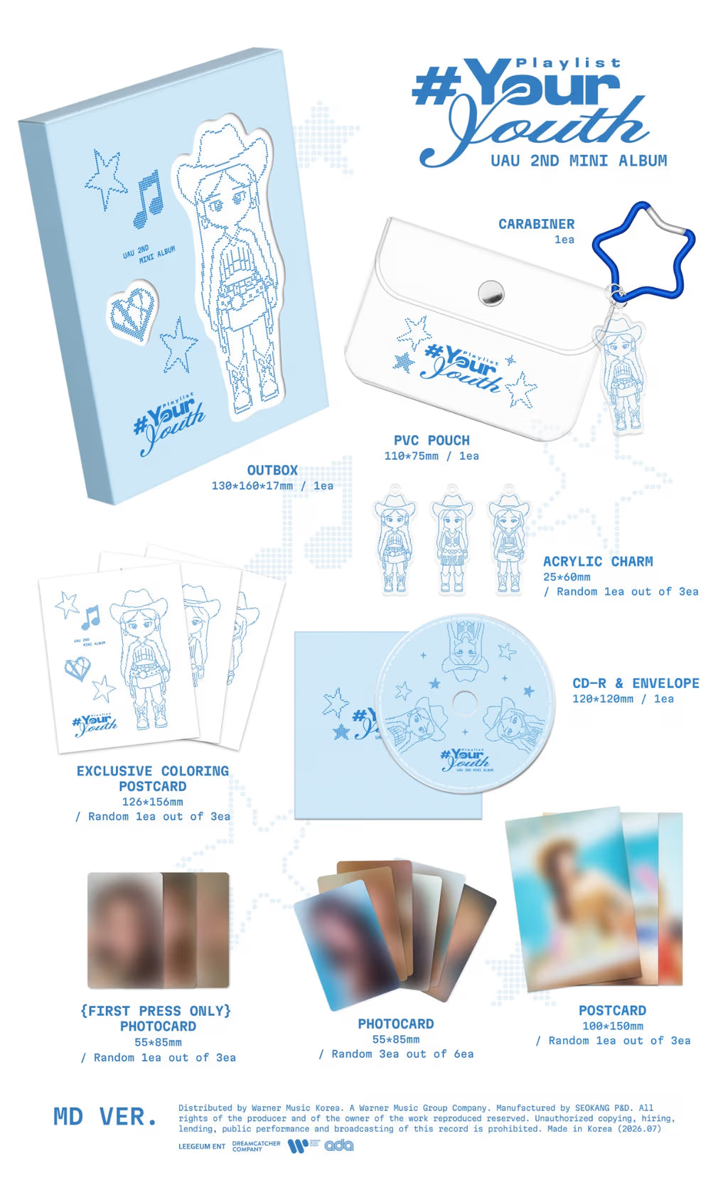 (PRE-ORDER) UAU - 2ND MINI ALBUM PLAYLIST #YOUR YOUTH [MD VER.]