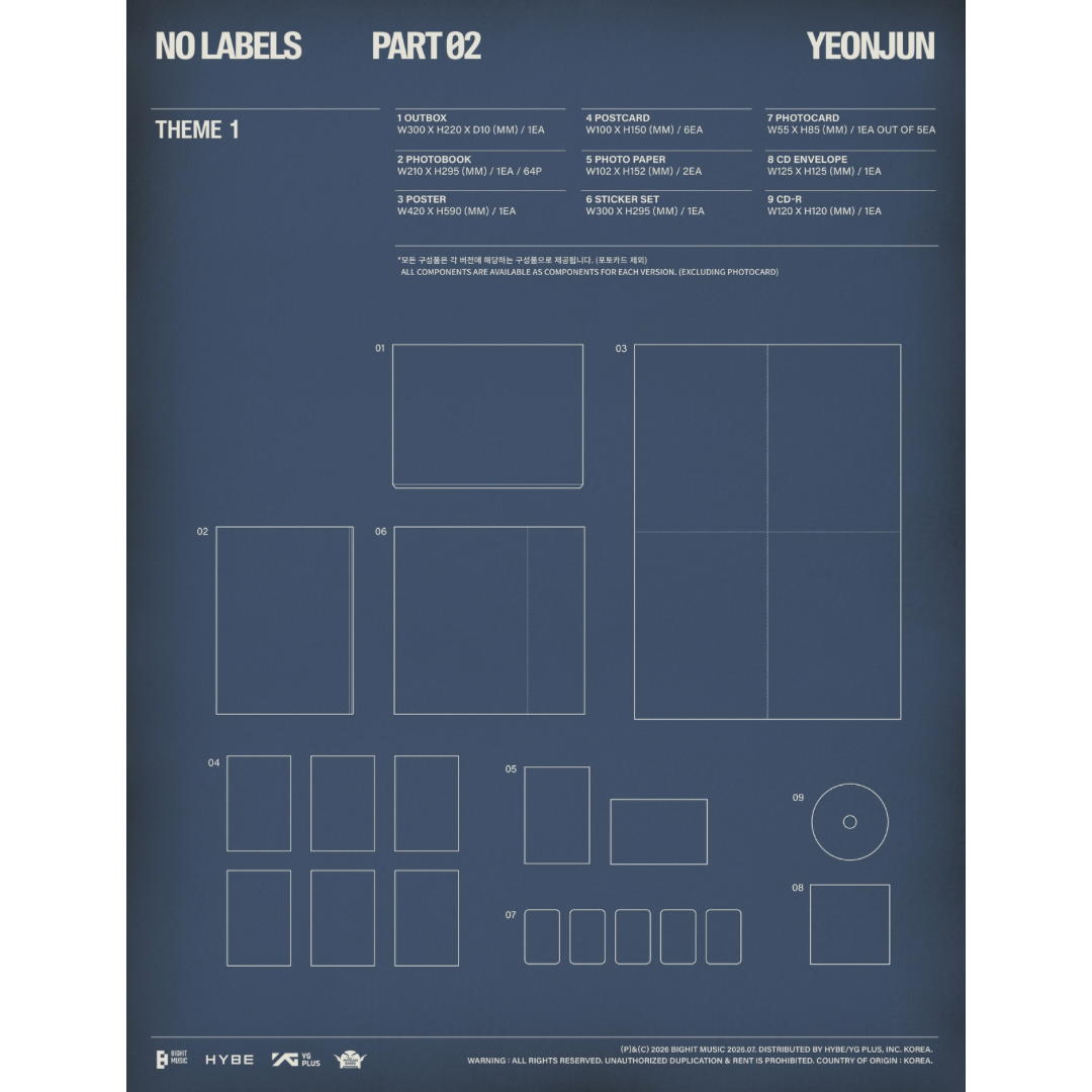 (PRE-ORDER) YEONJUN (TXT) - NO LABELS: PART 02 (3 VERSIONS) RANDOM