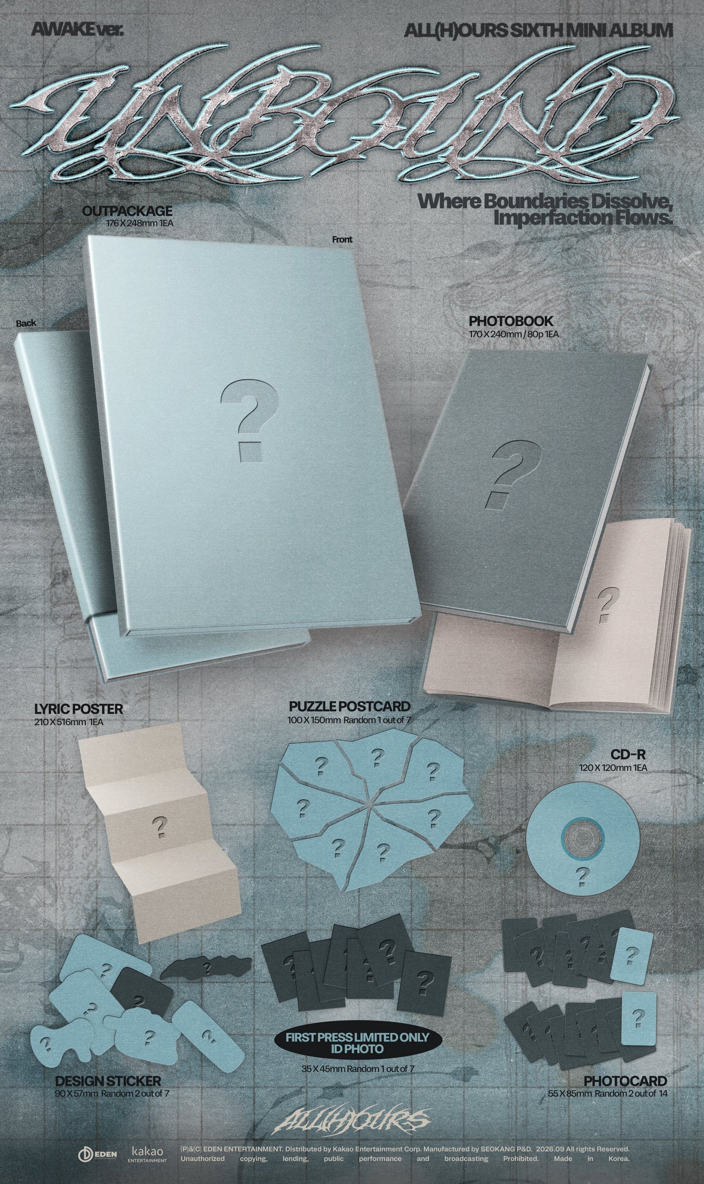 (PRE-ORDER) ALL(H)OURS - 6TH MINI ALBUM [UNBOUND] (2 VERSIONS) RANDOM