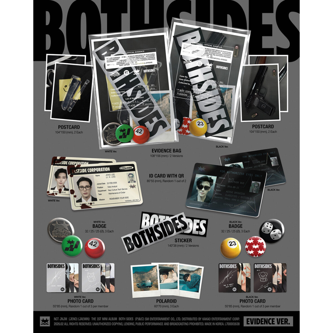 (PRE-ORDER) NCT JNJM - 1ST MINI ALBUM [BOTH SIDES] (EVIDENCE VER.) - LightUpK