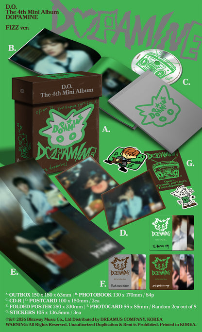 (PRE-ORDER) D.O. - 4TH MINI ALBUM [DOPAMINE] (FIZZ VER.)