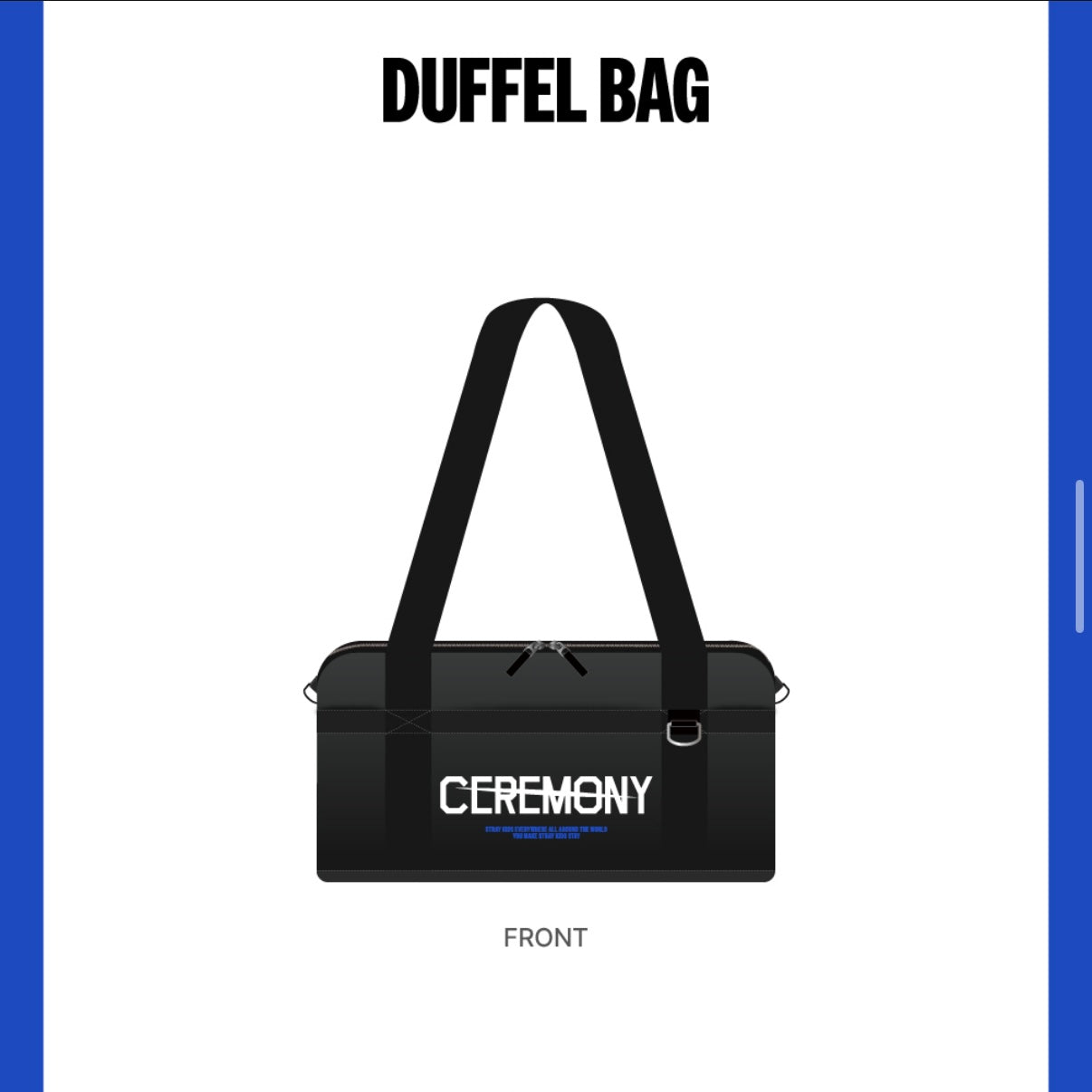 (PRE-ORDER) STRAY KIDS - DUFFEL BAG - KARMA POP-UP MERCH - LightUpK