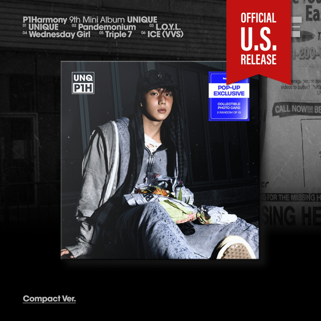 (PRE-ORDER) [HELLO82] [POP-UP EXCLUSIVE] P1HARMONY - UNIQUE (MEMBER COMPACT VER.) (6 VERSIONS) RANDOM - LightUpK