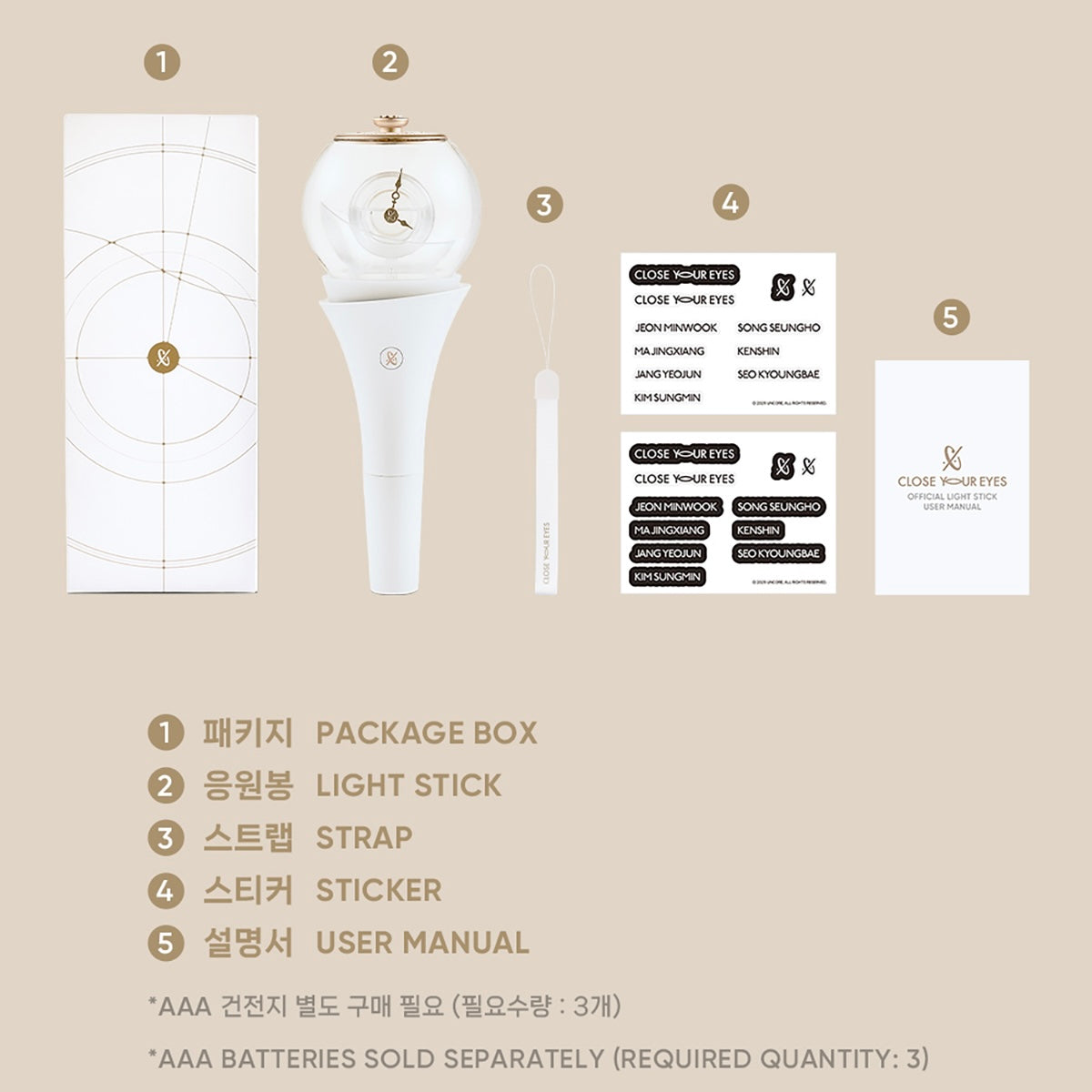 (PRE-ORDER) CLOSE YOUR EYES - OFFICIAL LIGHTSTICK - LightUpK