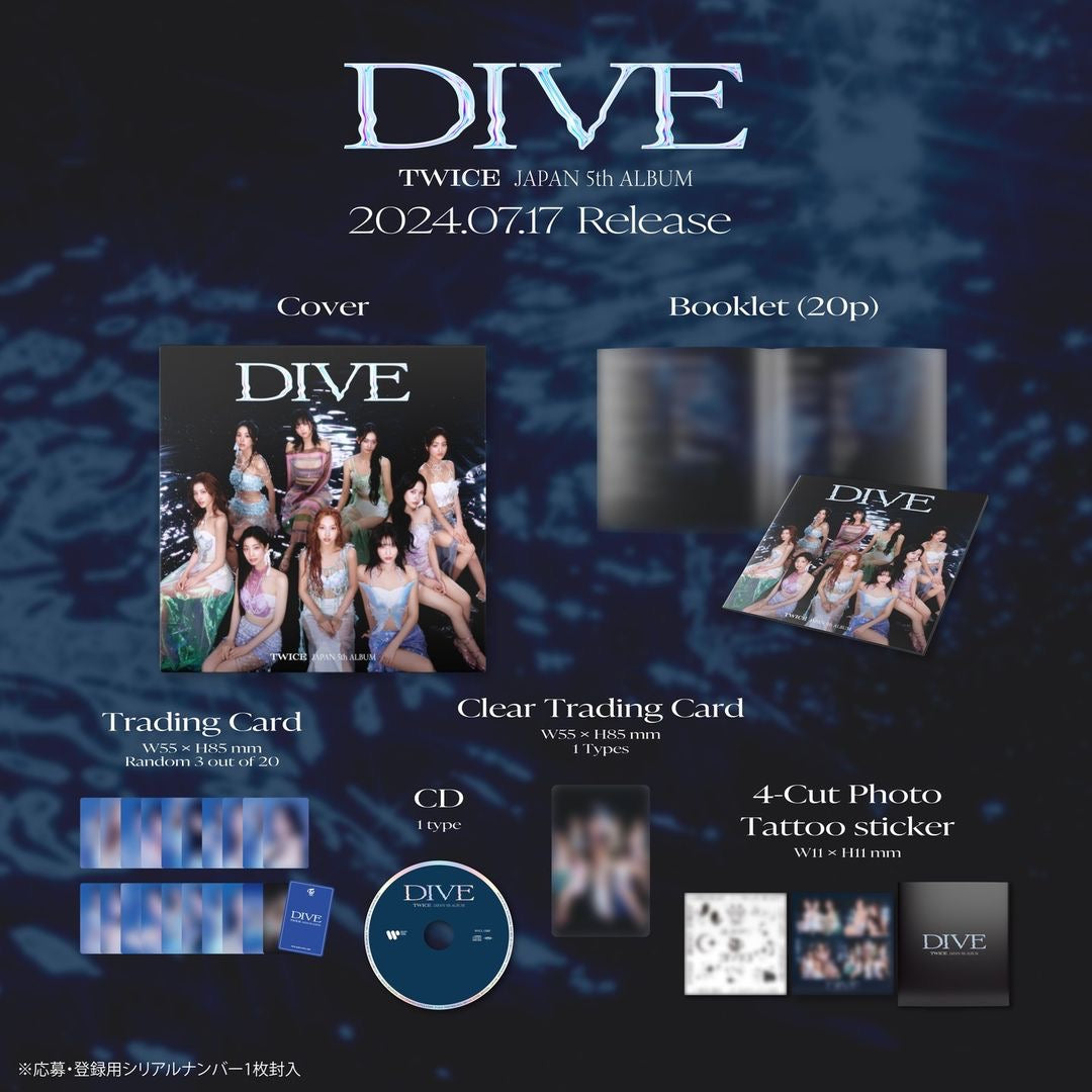 (PRE-ORDER) TWICE - DIVE (JAPANESE ALBUM) (3 VERSIONS)