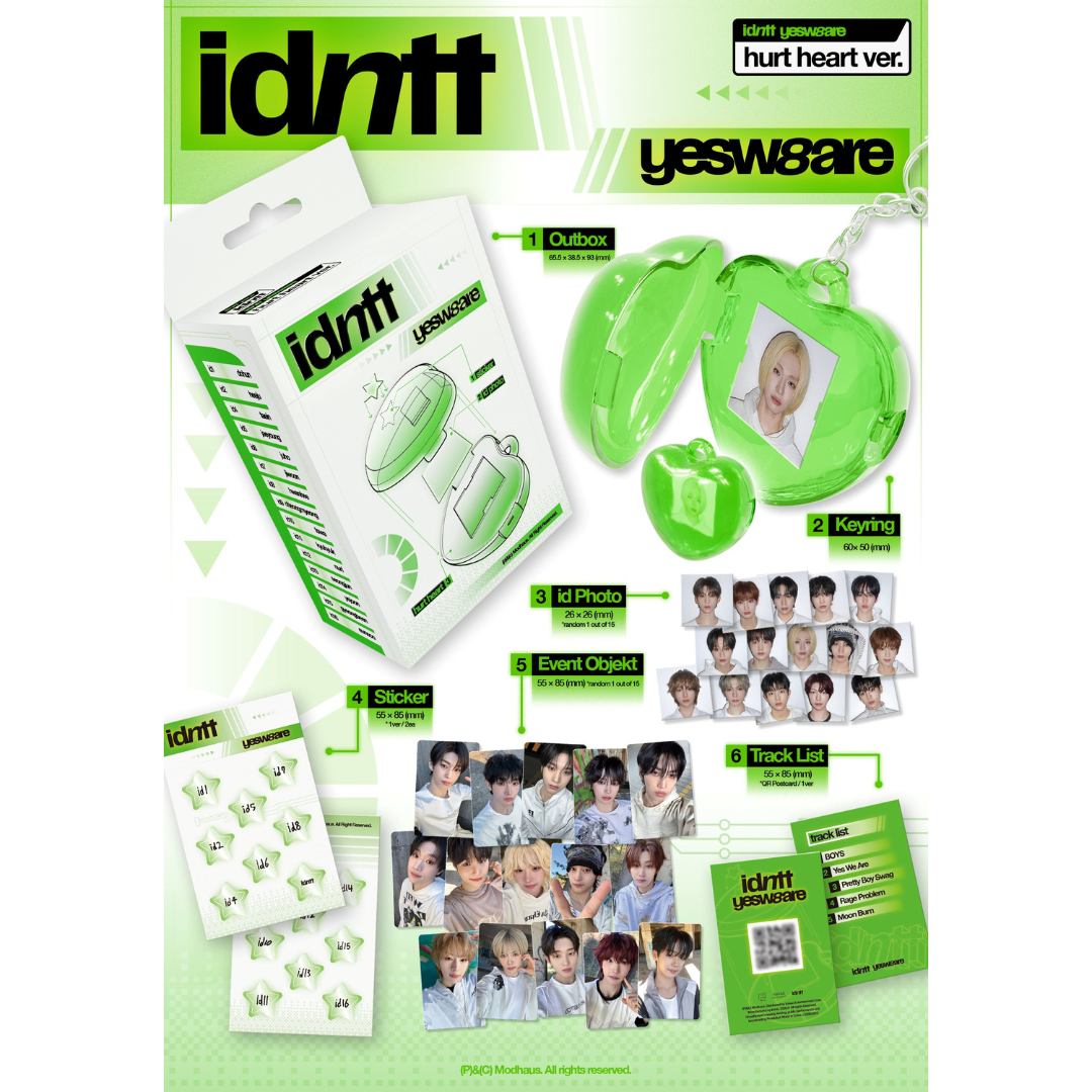 IDNTT - MINI ALBUM [YESWEARE] (HURT HEART VER.) - LightUpK