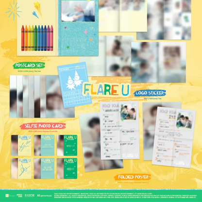 (PRE-ORDER) FLARE U - 1ST MINI ALBUM [YOUTH ERROR] CRAYON VER. - LightUpK