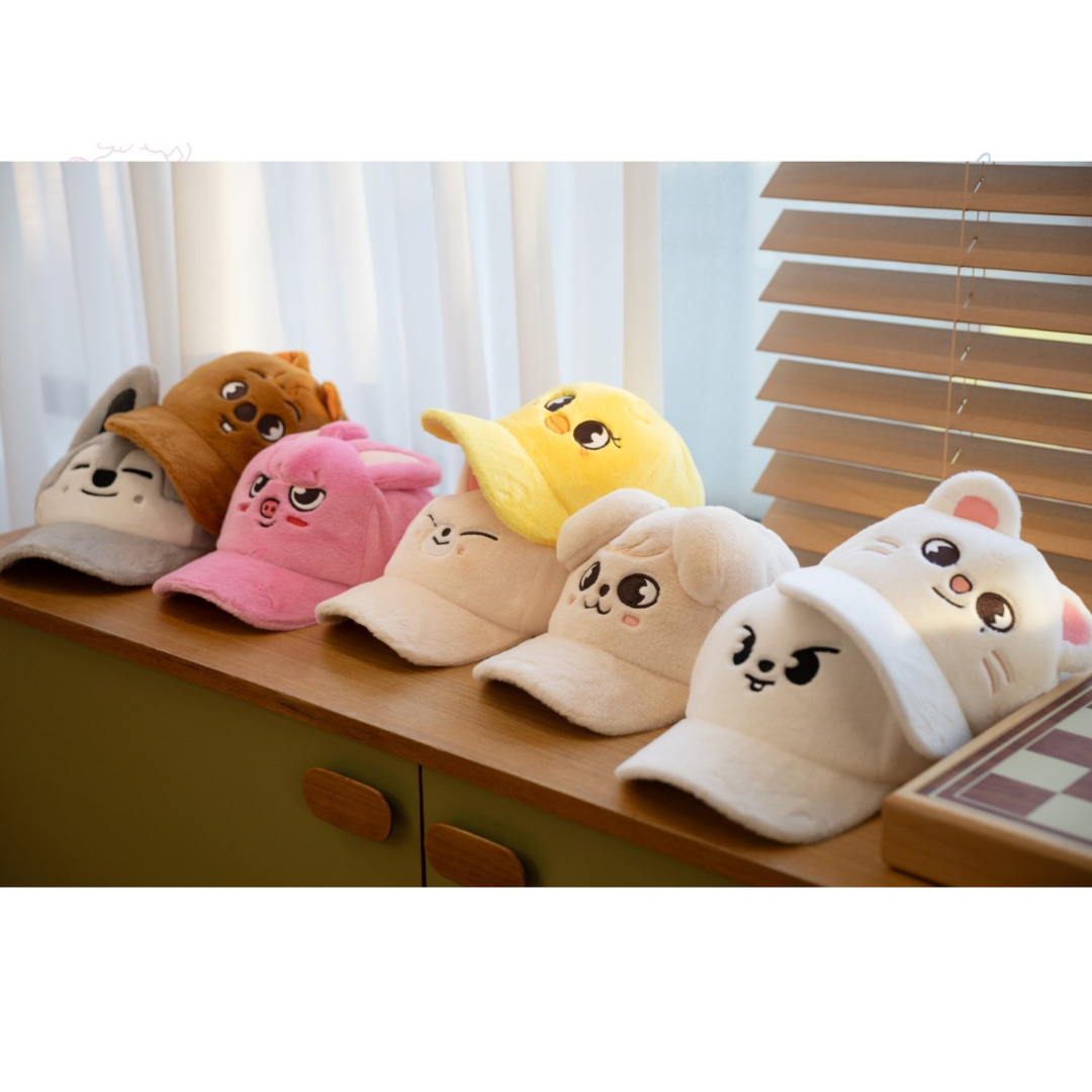(PRE-ORDER) STRAY KIDS - SKZOO PLUSH CAP - STAY IN OUR LITTLE HOUSE (8 VERSIONS) - LightUpK