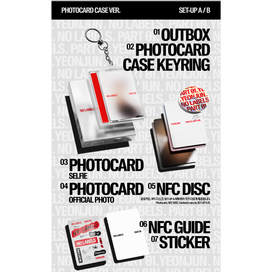 YEONJUN - NO LABELS: PART 01 (PHOTOCARD CASE VER.) - LightUpK